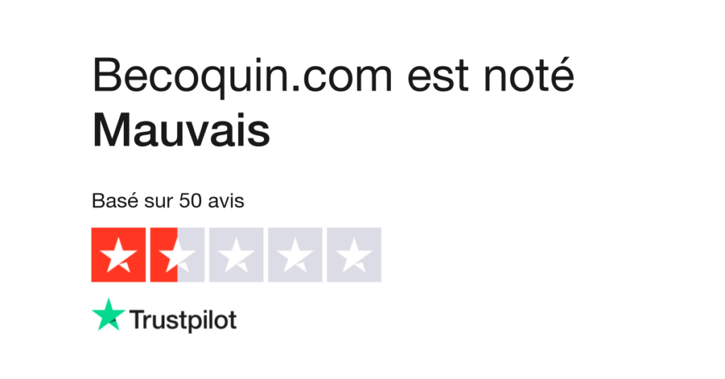 Avis trustpilot BeCoquin