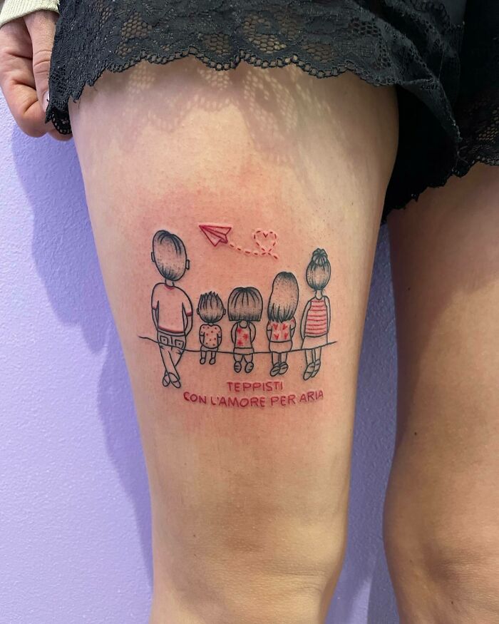 Tatouage pour la famille mignon