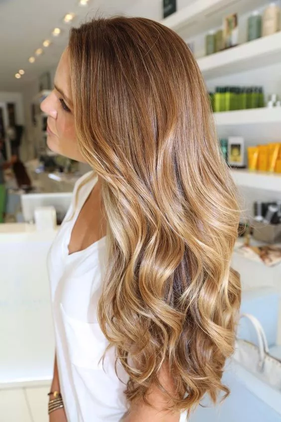 Mèches caramel miel