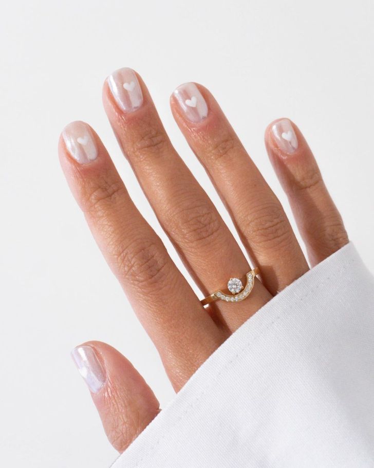 Designs d'ongles courts pour mariage