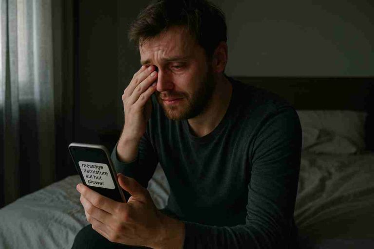 message de rupture qui fait pleurer
