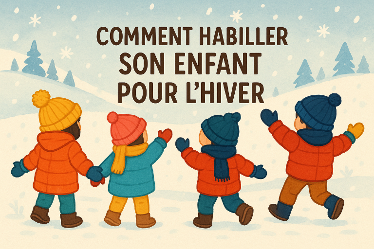 Habiller son enfant pour l'hiver enfants dans la neige